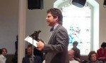 As emcee at a New York Composers Circle concert